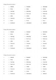 English Worksheet: Choose the correct option (Well Done 3)