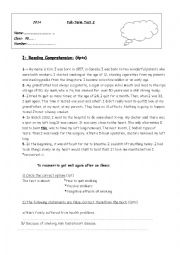 English Worksheet: Full - Term Test 2 9th Form