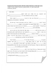 English Worksheet: Tenses review