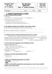 English Worksheet: Tunisian bac students