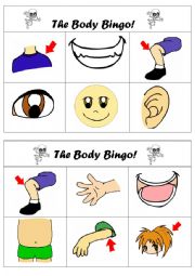 English Worksheet: The body bingo