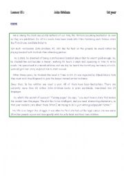 English Worksheet: john grisham biography
