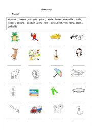 English Worksheet: general vocabulary