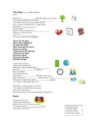 English Worksheet: Song: The days - AVICII feat. Robbie Williams
