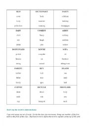 English Worksheet: taboo game