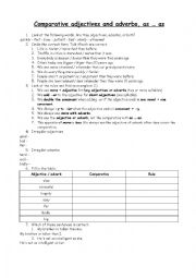 English Worksheet: Comparative