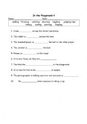 English Worksheet: playground