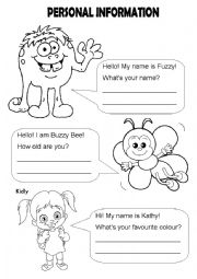 English Worksheet: Personal Information