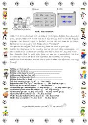 English Worksheet: WE-THEY