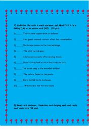 English Worksheet: action & linking verbs exercises/ possessive noun exercises