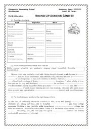 English Worksheet: Revision tasks 