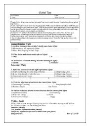 English Worksheet: first year high school test