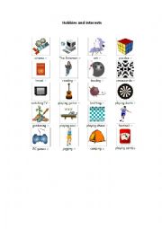English Worksheet: Hobbies and interests
