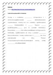 English Worksheet: Listening- Smoking