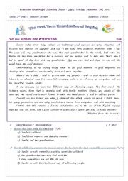 English Worksheet: 1st term exam