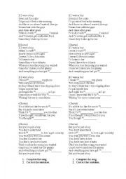 English Worksheet: If I were a boy - Beyonc