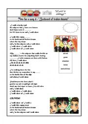 English Worksheet: boulevard of broken dreams