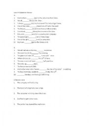 English Worksheet: Grammar review