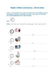 English Worksheet: PRESENT PERFECT CONTINUOUS