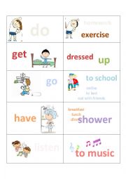 English Worksheet: More exercise on Daily Routines Vocabulary!