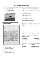 English Worksheet: PAST SIMPLE AND PAST PROGRESSIVE