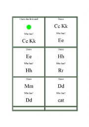 English Worksheet: I have...who has...Game Jolly Phonics Group 2