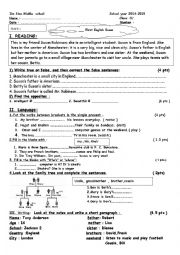 English Worksheet: english exam