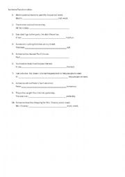 English Worksheet: SENTENCE TRANSFORMATION