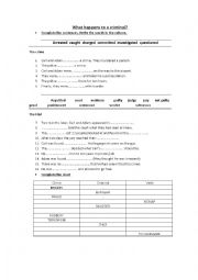 English Worksheet: Vocabulary related to crime