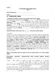 English Worksheet: GRAMMAR TASKS