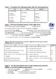 English Worksheet: review 3eme philanthropy