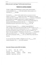 English Worksheet: reasons_for_learning_English