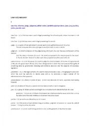 English Worksheet: LAW VOCABULARY - J