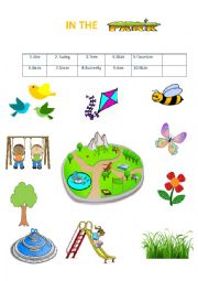 English Worksheet: in the park