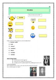 English Worksheet: Feelings - John Nash