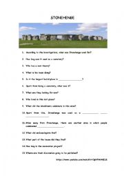 English Worksheet: Stonehenge