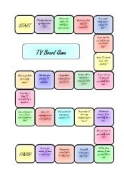 English Worksheet: Board game TV/media