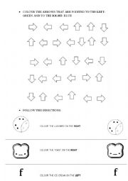 English Worksheet: Directions RIGHT and LEFT