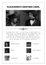 English Worksheet: Blackadders Christmas Carol Worksheet