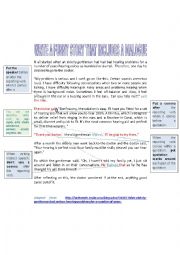 English Worksheet: WRITING SKILLS: STORY WITH A DIALOGUE