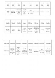 English Worksheet: Collocation dominoes