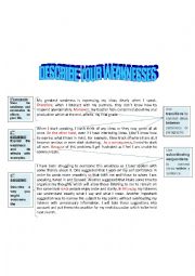 English Worksheet: WRITING SKILLS: DESCRIBE YOUR WEAKNESSES
