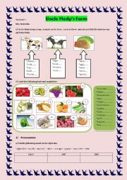 English Worksheet: Uncle Hedys farm