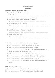 English Worksheet: My last holidays! Exercices about the simple past