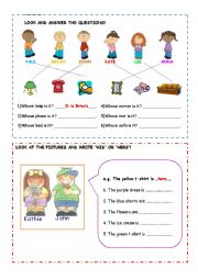 English Worksheet: whose?