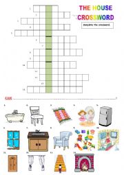 English Worksheet: Furniture and house objects