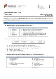 English Worksheet: The World of Work