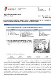 English Worksheet: The World of Work