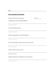 English Worksheet: Ordering Sentences