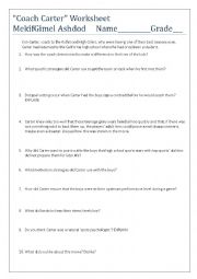 English Worksheet: Coach Carter